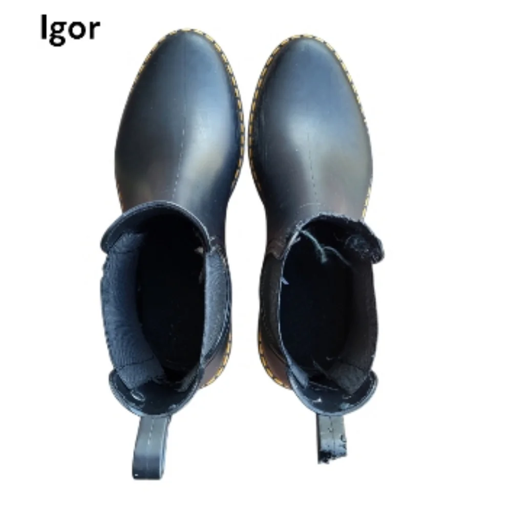 39 Igor Trak Mate Spain Black Chelsea Ankle Rain Boot Shoe Waterproof Women 8 - Picture 7 of 14